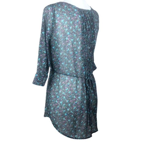 Sound & Matter Women’s Cottagecore Floral Button Down Sheer 3/4 Sleeve Blouse - Picture 9 of 16